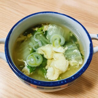 白菜と卵とねぎのスープ